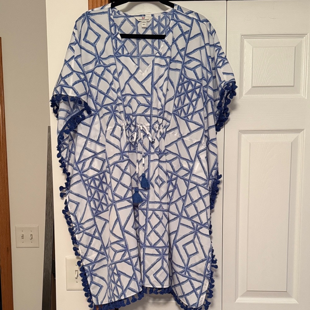 Vineyard Vines Blue and White Patterned Swimwear Coverup